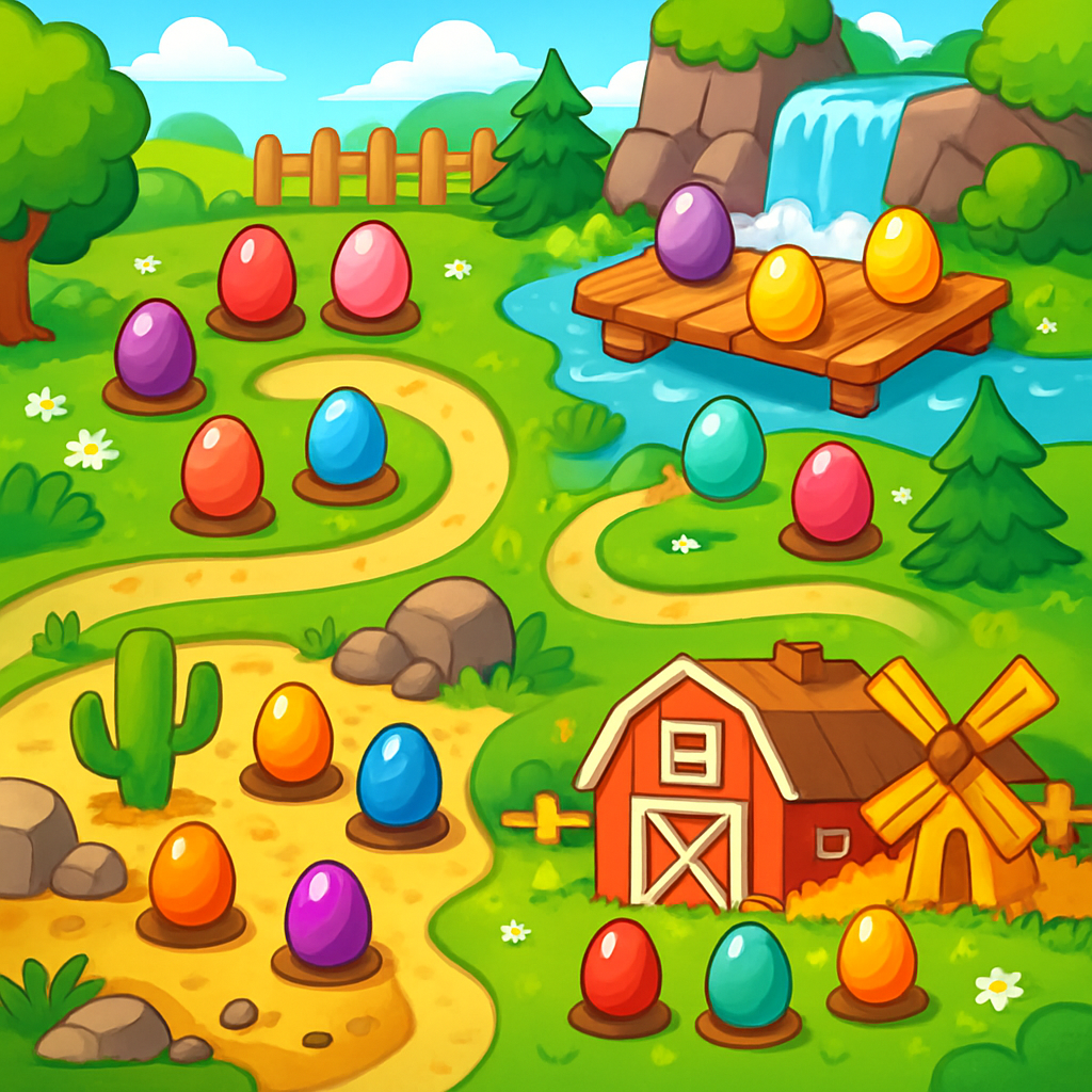 Exciting levels in the egg game